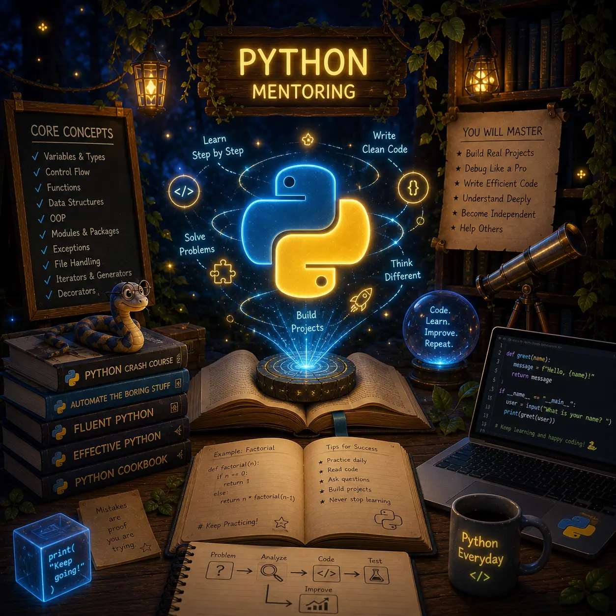 منتورینگ تخصصی Python – هفته‌ای ۳ ساعت به مدت دو ماه